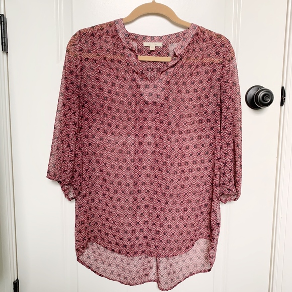 SOLD Pleione | Anthropologie Sheer Top - Picture 1 of 2